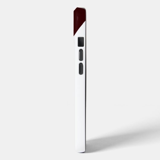 Chique Bourgondië & wit geometrisch modern Case-Mate iPhone Case (Achterkant / Links)