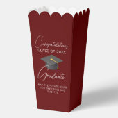 Chique Bourgondische Afstudeerfeest Popcorn Bedankdoosjes (Voorkant)