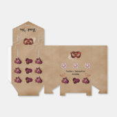 Chique Bourgondische Engelse Rozen Quinceañera Mas Bedankdoosjes (Uitgevouwen)