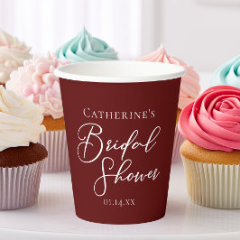 Chique Bourgondische Vrijgezellenfeest gepersonali Papieren Bekers
