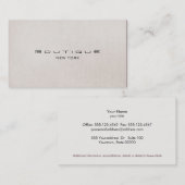 Chique Boutique Faux Beige Linnen Professioneel Ee Visitekaartje (Voorkant / Achterkant)