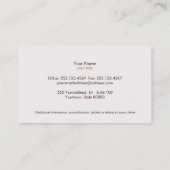 Chique boutique faux bruin suède diamant embleem visitekaartje (Achterkant)