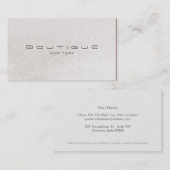 Chique boutique faux off witte parel shimmer visitekaartje (Voorkant / Achterkant)