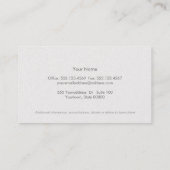 Chique boutique faux off witte parel shimmer visitekaartje (Achterkant)