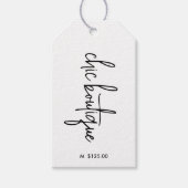 Chique Boutique Kleding Prijs Hang Label Logo Cadeaulabel (Voorkant)