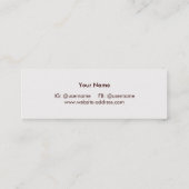 Chique Boutique Stijlvolle Designer Faux Zwart Lin Mini Visitekaartje (Achterkant)