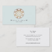Chique Boutique Wit Lotus Bloem Lichtblauw Visitekaartje (Voorkant / Achterkant)