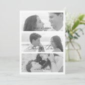 Chique brede foto save the date aankondigingskaart (Staand voorkant)