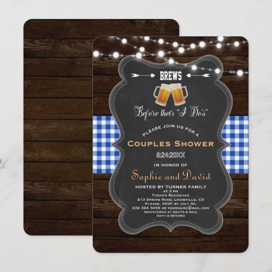 Chique brouwsels voor hun 'Ik Doe'-samenkomst Kaart (Voorkant / Achterkant)