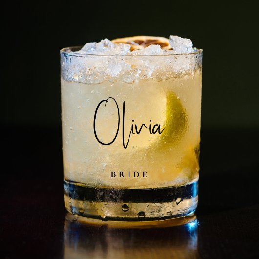 Chique bruid bruids vrijgezellenfeest whisky glas