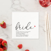 Chique Bruid Definitie, Bruiloftsscript Fun Servet (Insitu)