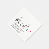 Chique Bruid Definitie, Bruiloftsscript Fun Servet (Hoek)