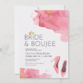 Chique bruid en boujee vrijgezellenfeest kaart (Voorkant)