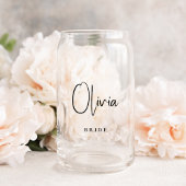 Chique bruids feest bruiloft blikvorm glas