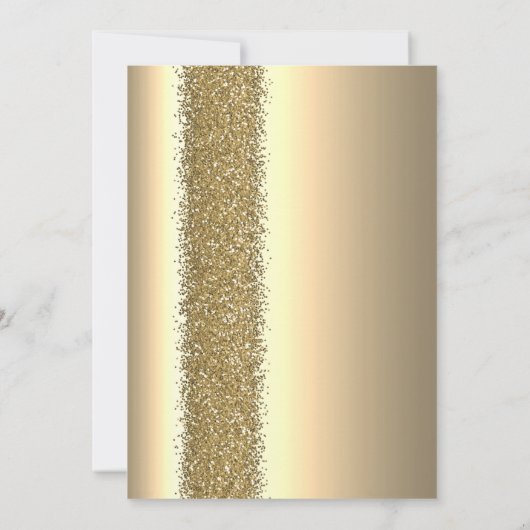 Chique bruids jurk gouden glitter Vrijgezellenfees Kaart (Achterkant)