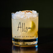 Chique Bruids Party Script Monogram Bruiloft Whisky Glas