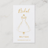 Chique bruids stylist bruiloft vrouwen kleding gou visitekaartje (Voorkant)