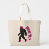 Chique bruidsfeestfavoriet Sassy Sasquatch Grote Tote Bag (Achterkant)