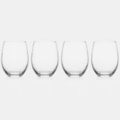 Chique bruidsfeestje wijnglas zonder voet (Links)