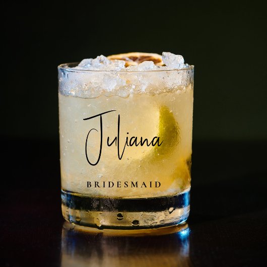 Chique bruidsmeisje bruids vrijgezellenfeest whisky glas