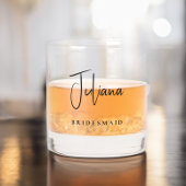 Chique bruidsmeisje bruids vrijgezellenfeest whisky glas