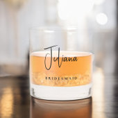 Chique bruidsmeisje bruiloft vrijgezellenfeest whisky glas