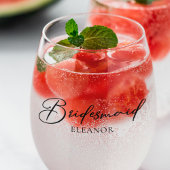 Chique bruidsmeisje  tweezijdige bruiloft wijnglas zonder voet