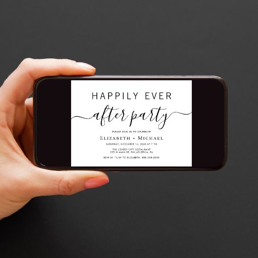 Chique bruiloft afterparty kaart