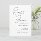 Chique Bruiloft Borrel Modern Script Teal Strepen Kaart (Staand voorkant)