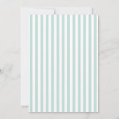 Chique Bruiloft Borrel Modern Script Teal Strepen Kaart (Achterkant)