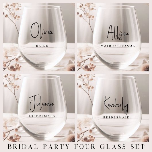 Chique bruiloft bruidsfeest wijnglas zonder voet