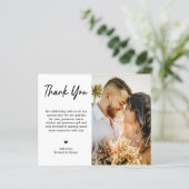 Chique bruiloft dank u tweezijdige foto minimalist (Staand voorkant)