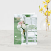 Chique bruiloft / douche blanco gevouwen Kaart (Gele Bloem)