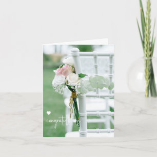 Chique bruiloft / douche blanco gevouwen Kaart