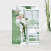 Chique bruiloft / douche blanco gevouwen Kaart (Voorkant)