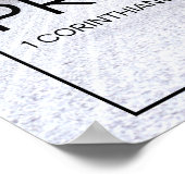 Chique bruiloft gangpad teken - 1 korintiërs 13:6 poster (Hoek)