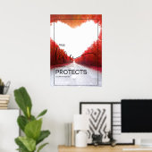 Chique bruiloft gangpad teken - 1 korintiërs 13:6 poster (Thuiskantoor)