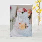 Chique bruiloft levensstijl gevouwen Wenskaart Kaart (Gele Bloem)