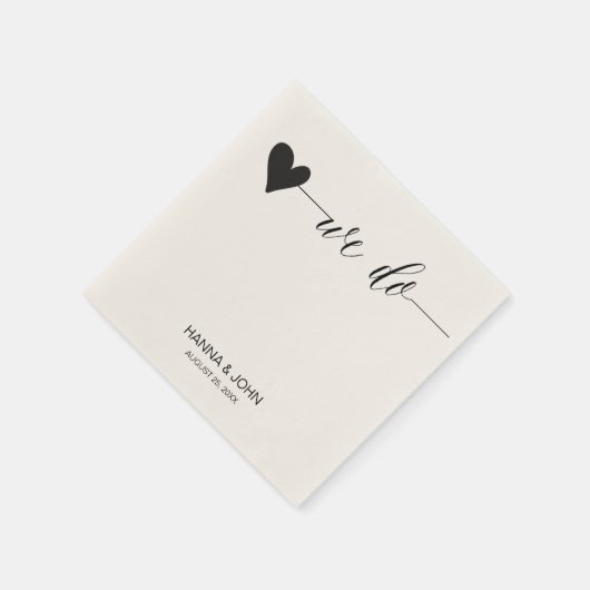 chique bruiloft papier servetten | Kalligrafieserv (Hoek)