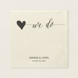 chique bruiloft papier servetten | Kalligrafieserv