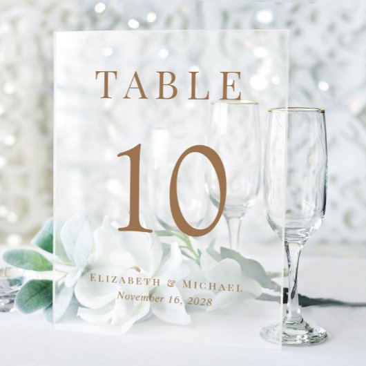 Chique Bruiloft Receptie Gouden Tafelnummer Froste Acryl Bord