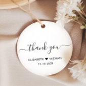 Chique bruiloft receptie na feest dank u bedankjes labels