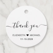 Chique bruiloft receptie na feest dank u bedankjes labels (Voorkant)