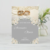 "Chique bruiloft uitnodigingen: Elegante Design vo Kaart (Staand voorkant)