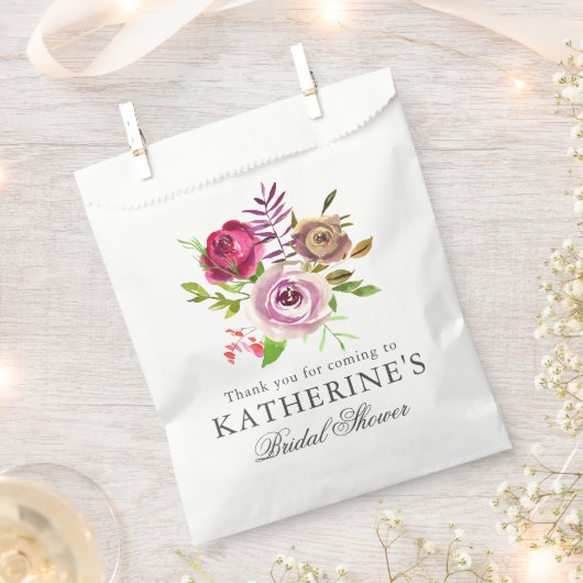 Chique bruiloftsuitnodiging Fuchsia Roze Bloemstuk Bedankzakje (Geknipt)