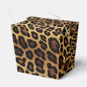 Chique bruin goud luipaard bruiloft bedankdoosjes (Achterkant)