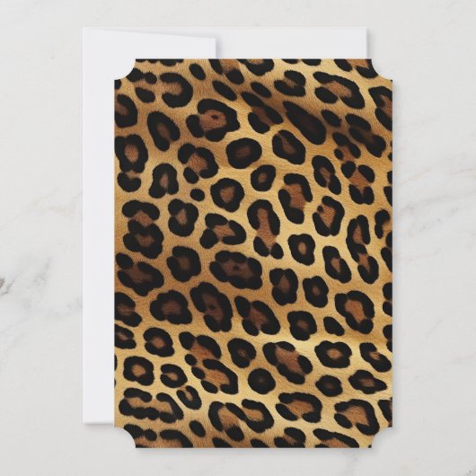 Chique bruin goud luipaard bruiloft kaart (Achterkant)
