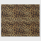 Chique bruin goud luipaard cadeaupapier (Vlak)
