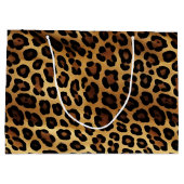 Chique bruin goud luipaard groot cadeauzakje (Achterkant)