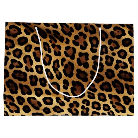 Chique bruin goud luipaard groot cadeauzakje (Achterkant)